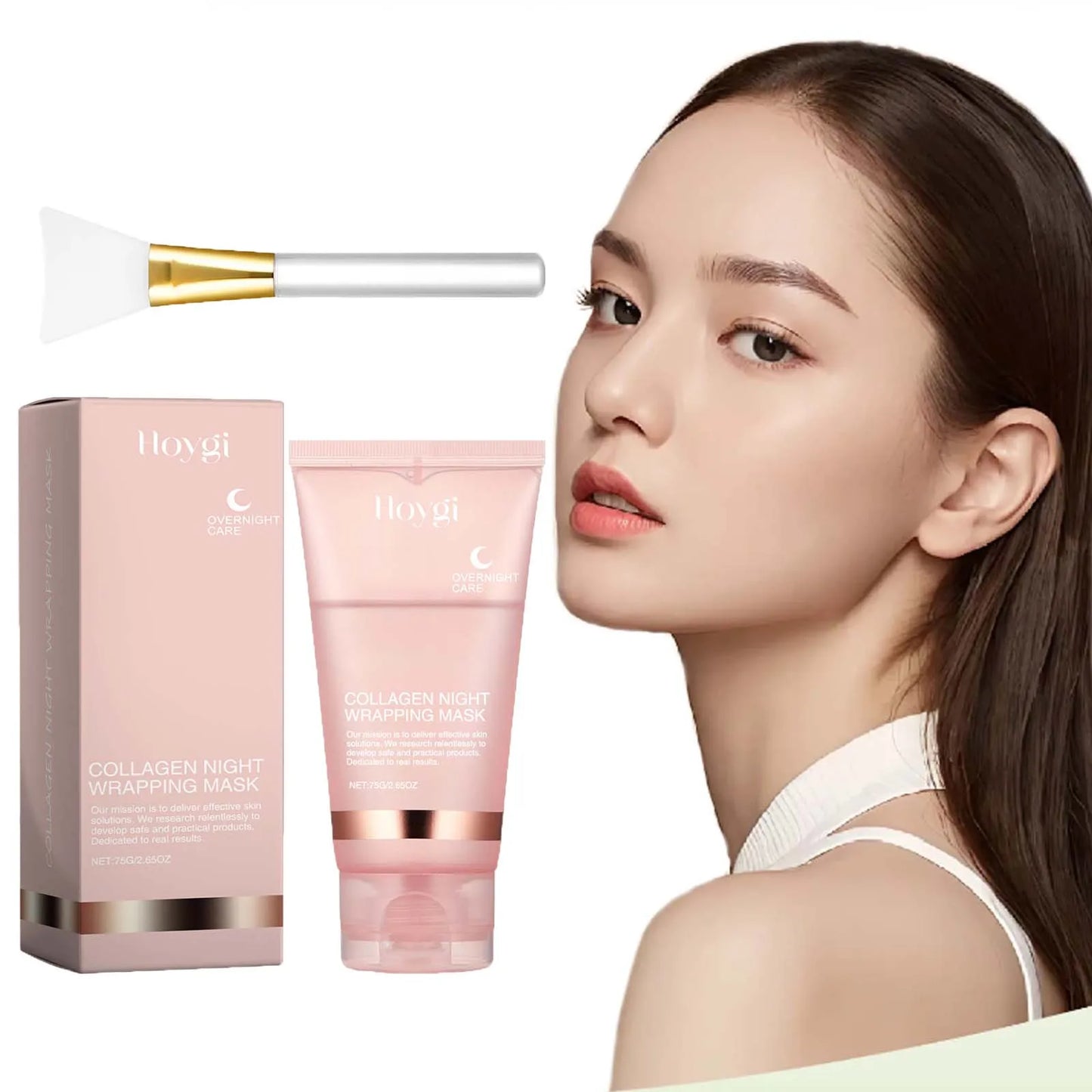 Collagen Peel-Off Mask for Deep Hydration, Fine Line Reduction, Firming, Pore Minimizing, and Skin Brightening - Overnight Treatment