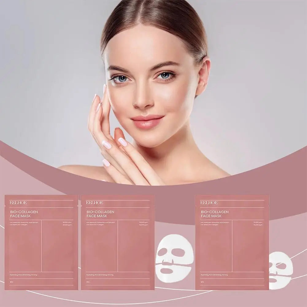 Bio Collagen Face Mask Set (1/5/10PCS) – Deep Hydration, Pore Minimizing & Brightening Overnight Treatment