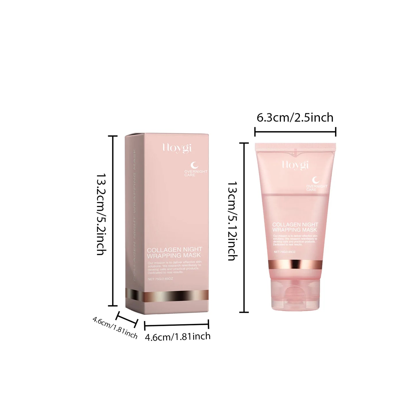 Collagen Peel-Off Mask for Deep Hydration, Fine Line Reduction, Firming, Pore Minimizing, and Skin Brightening - Overnight Treatment