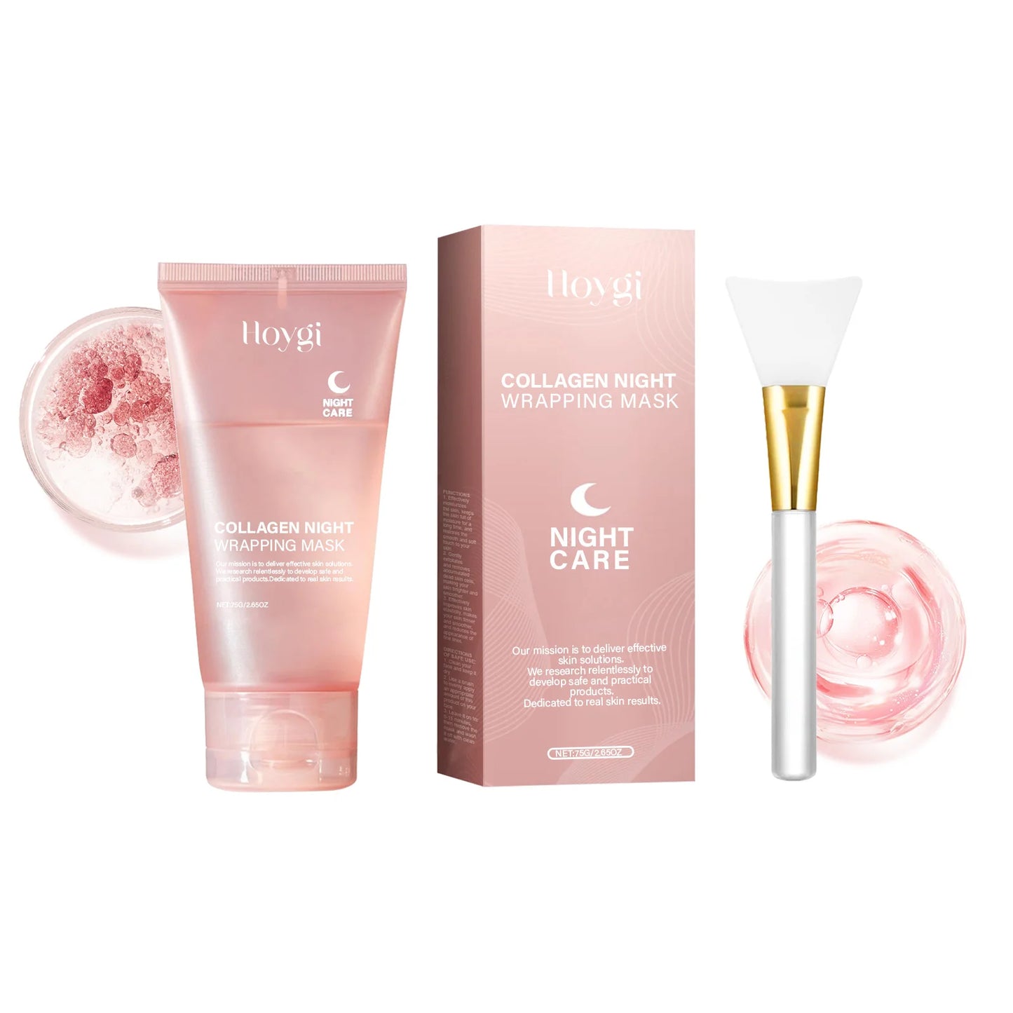 Collagen Peel-Off Mask for Deep Hydration, Fine Line Reduction, Firming, Pore Minimizing, and Skin Brightening - Overnight Treatment