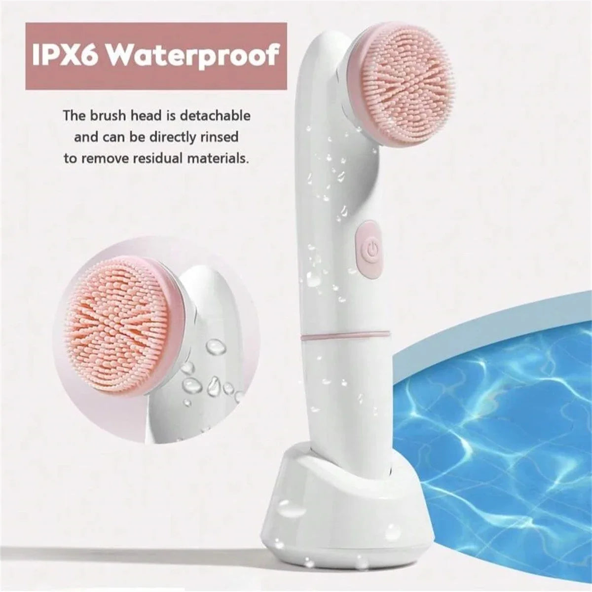 Electric Sonic Facial Cleansing Brush – Deep Exfoliating Skincare Tool