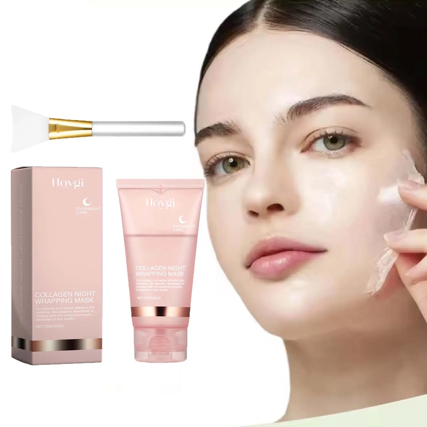 Collagen Peel-Off Mask for Deep Hydration, Fine Line Reduction, Firming, Pore Minimizing, and Skin Brightening - Overnight Treatment