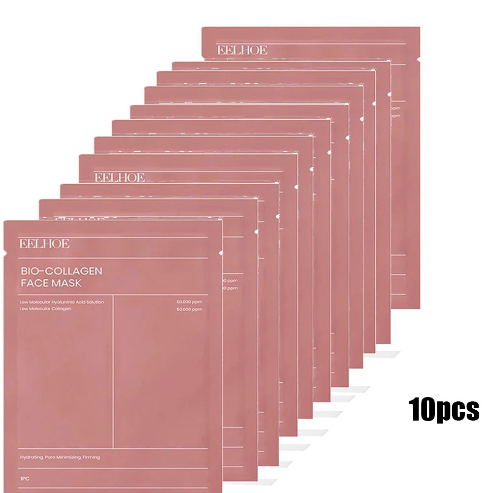 Bio Collagen Face Mask Set (1/5/10PCS) – Deep Hydration, Pore Minimizing & Brightening Overnight Treatment