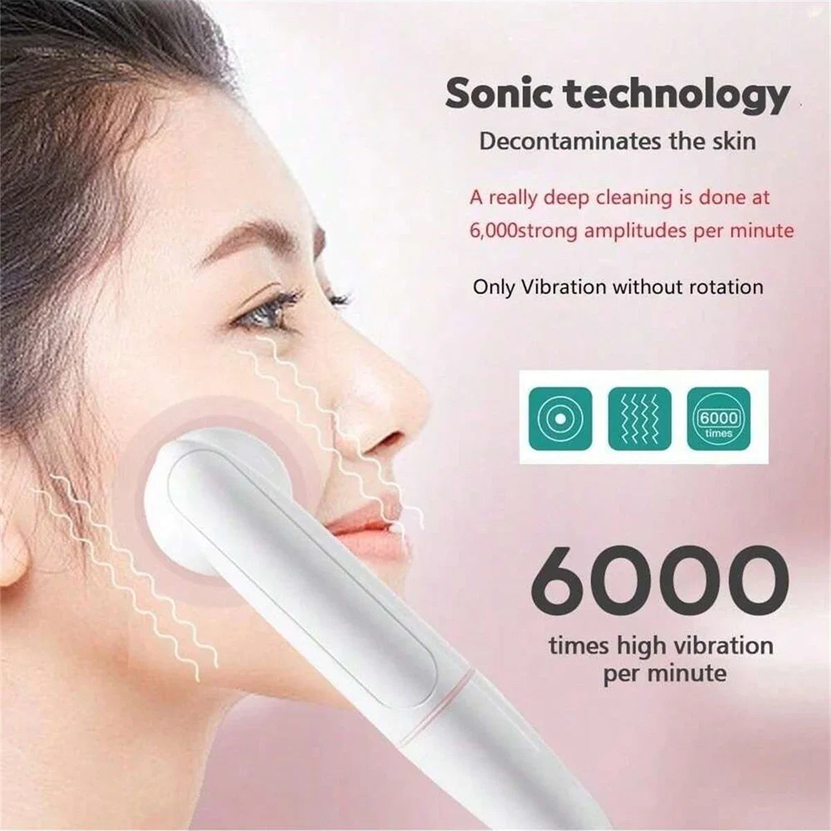 Electric Sonic Facial Cleansing Brush – Deep Exfoliating Skincare Tool