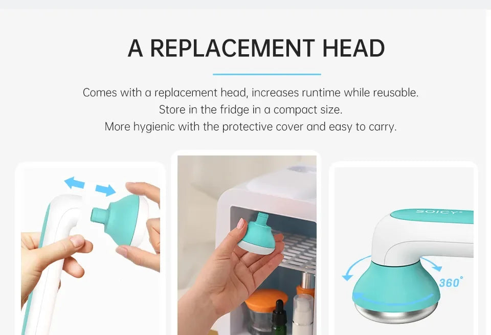 Face Ice Massager Roller – Cooling Skin Tightening & Pore Minimizer Tool