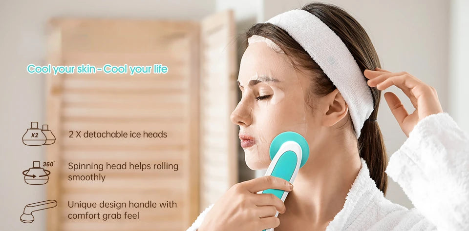 Face Ice Massager Roller – Cooling Skin Tightening & Pore Minimizer Tool