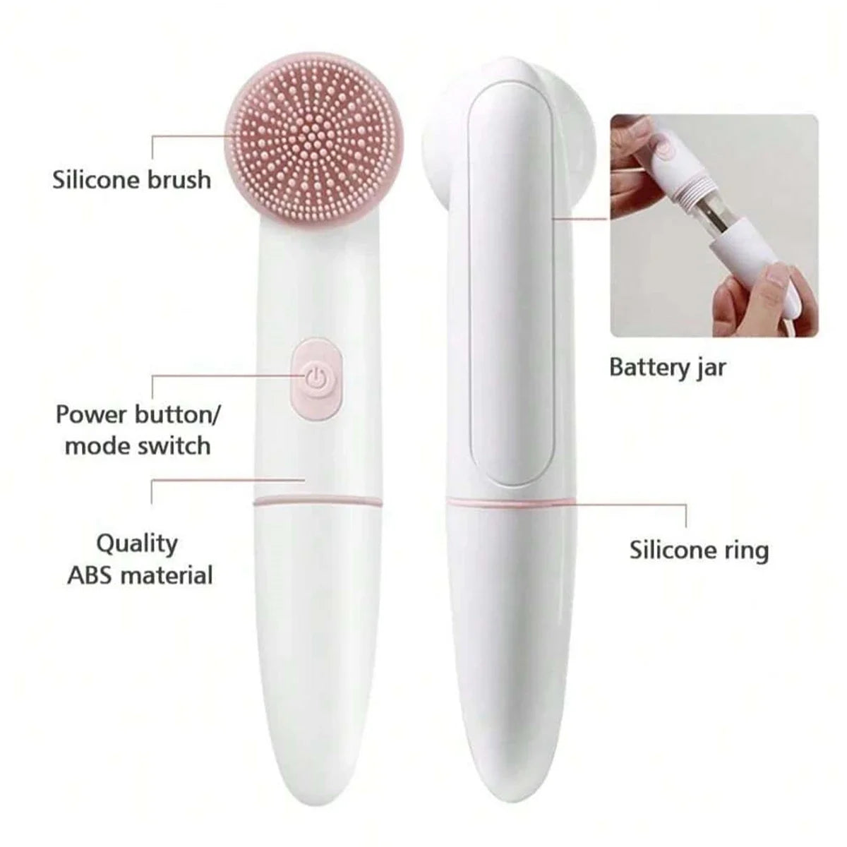 Electric Sonic Facial Cleansing Brush – Deep Exfoliating Skincare Tool
