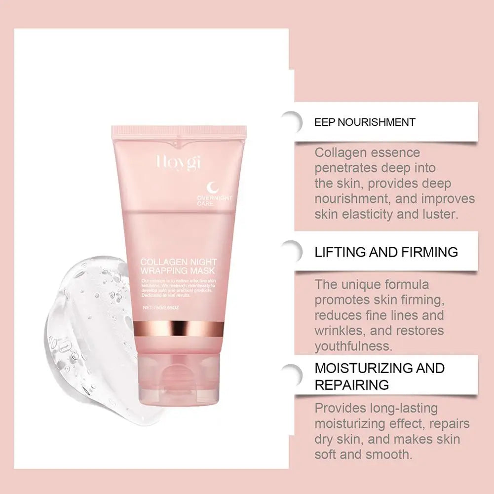 Korean Collagen Overnight Peel-Off Mask – Deep Hydration Night Care, 75ml