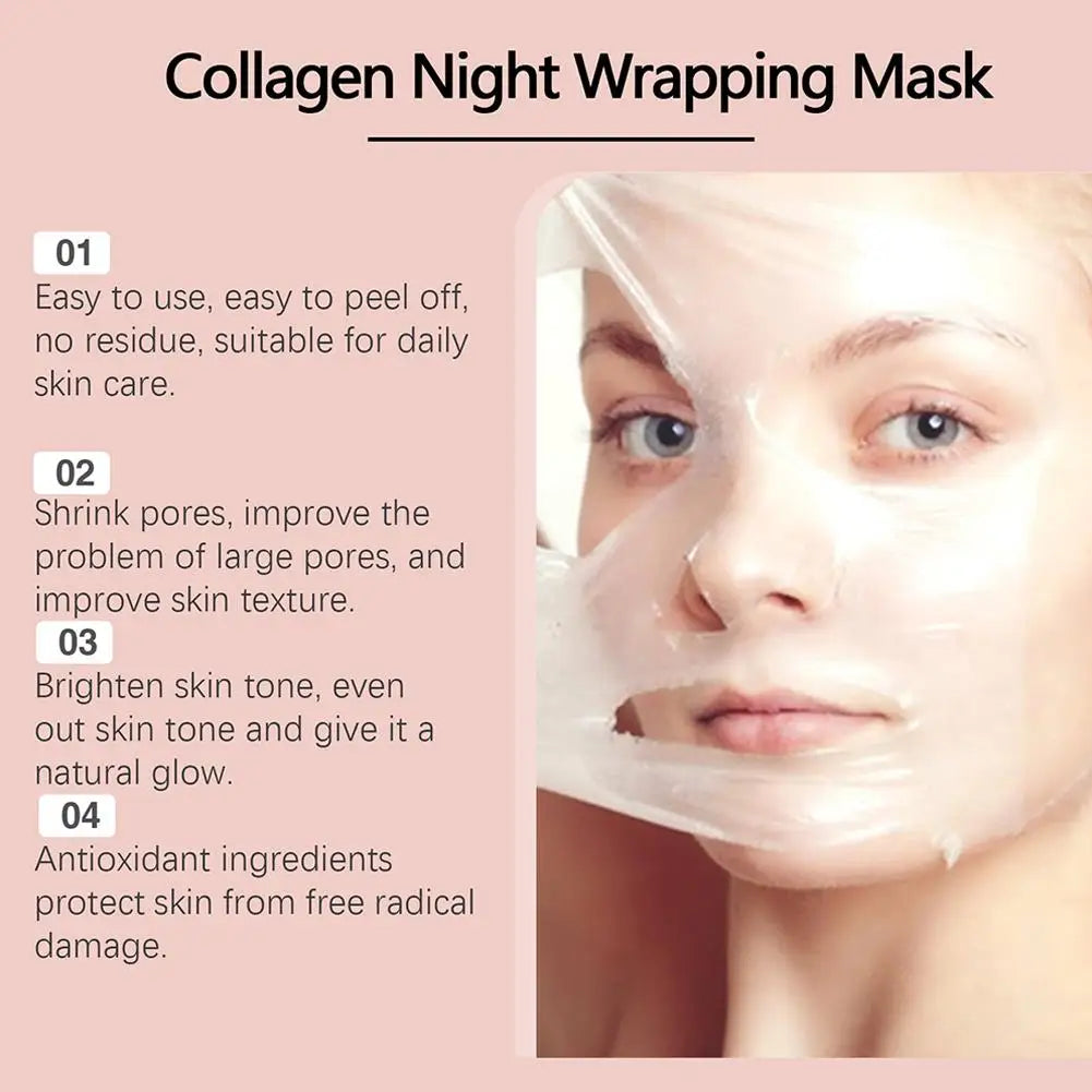 Korean Collagen Overnight Peel-Off Mask – Deep Hydration Night Care, 75ml